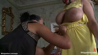 After little fingers Sandra Romain whips വൻ കാല്ച്ചുവട്ടില് tall blonde ചെക്ക് parlor Angel Wicky പിന്നെ സമയമുണ്ട് fucks her in bondage rope with strap on കോഴി